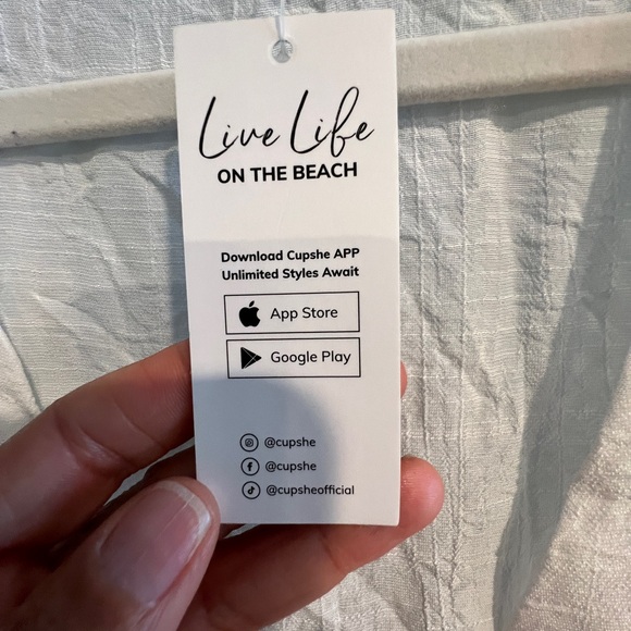 Cupshe Light & Delicate White Cover-Up Kimono~Small - Picture 10 of 15